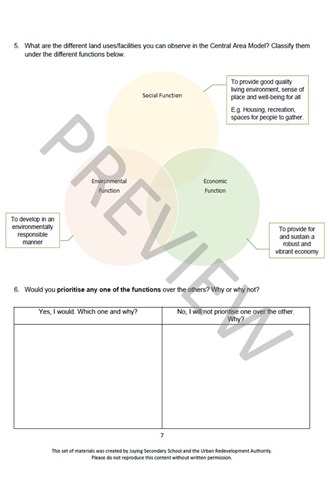Secondary school Social Studies activity sheets 
